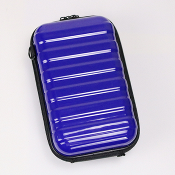 Geantă de machiaj cu husă rigidă, model dungi – crossbody rezistentă la apă, ABS+PC, fermoar, buzunar intern pentru ID