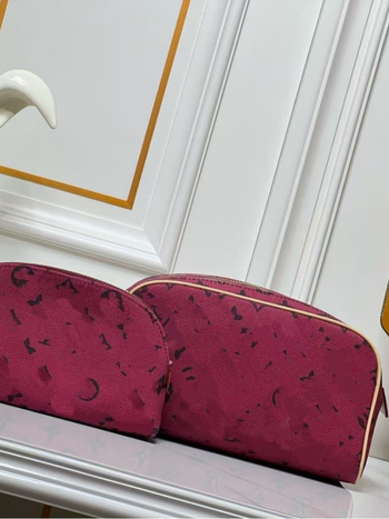 Dopp Kit kozmetikai neszesszer, vászon külső, vászon bélés, kagyló alakú, márka L's family