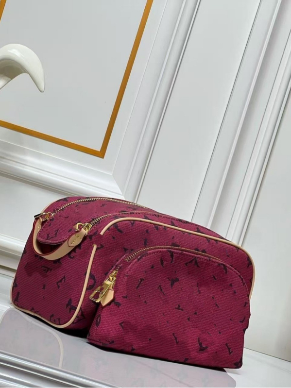 Dopp Kit kozmetikai neszesszer, vászon külső, vászon bélés, kagyló alakú, márka L's family