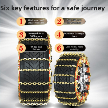 Lanțuri antiderapante pentru anvelope auto, din fier, pentru sedan, off-road, SUV, mașină de afaceri și camion, utilizare de iarnă