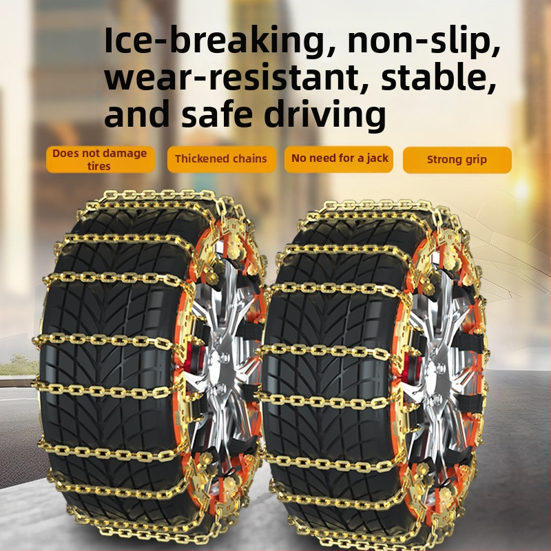 Lanțuri antiderapante pentru anvelope auto, din fier, pentru sedan, off-road, SUV, mașină de afaceri și camion, utilizare de iarnă