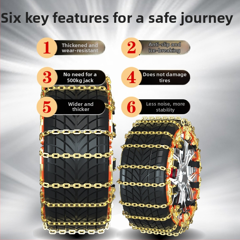 Lanțuri antiderapante pentru anvelope auto, din fier, pentru sedan, off-road, SUV, mașină de afaceri și camion, utilizare de iarnă