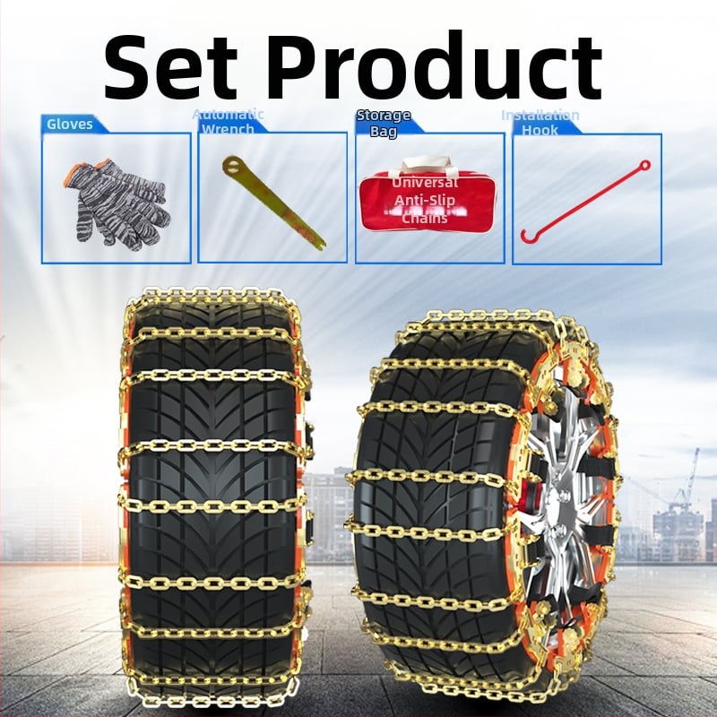 Lanțuri antiderapante pentru anvelope auto, din fier, pentru sedan, off-road, SUV, mașină de afaceri și camion, utilizare de iarnă