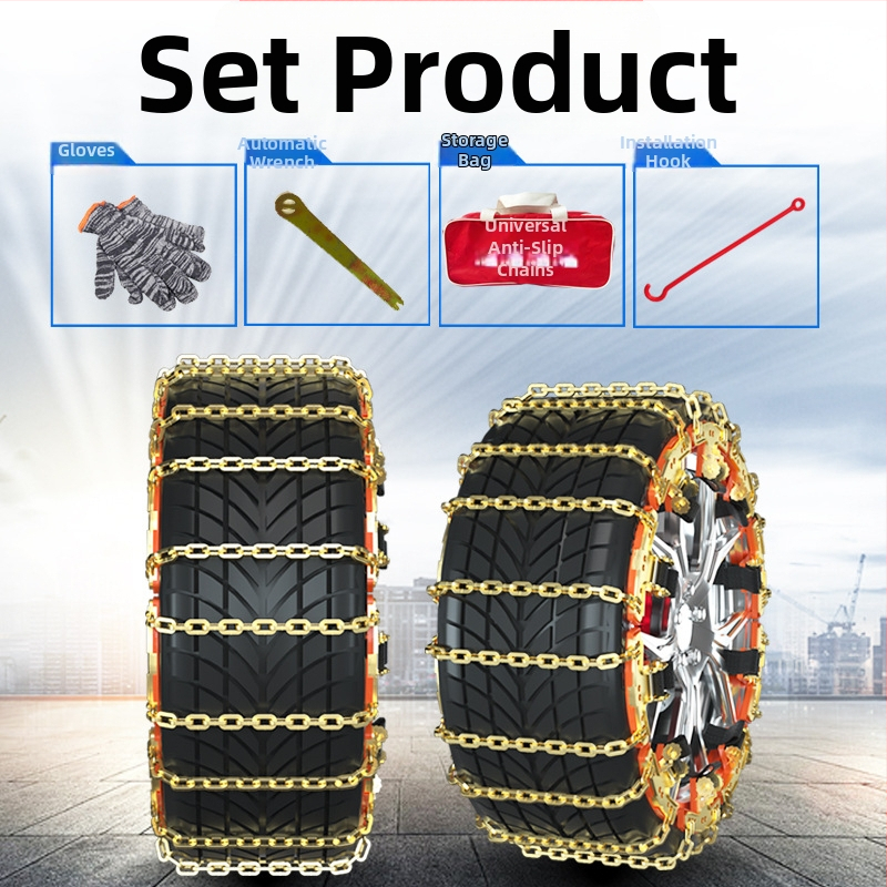 Lanțuri antiderapante pentru anvelope auto, din fier, pentru sedan, off-road, SUV, mașină de afaceri și camion, utilizare de iarnă