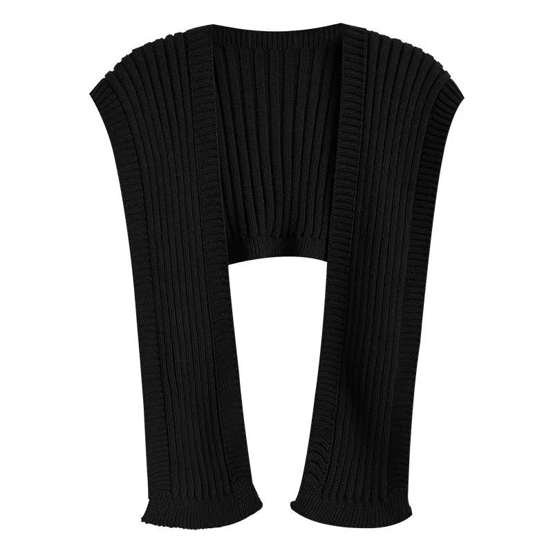 Ženski tanki pleteni šal warp-knit, od poliesterskih vlakana, obrada tie-dye, pogodan za jesen i zimu