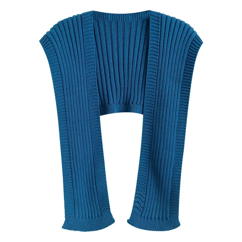 Ženski tanki pleteni šal warp-knit, od poliesterskih vlakana, obrada tie-dye, pogodan za jesen i zimu