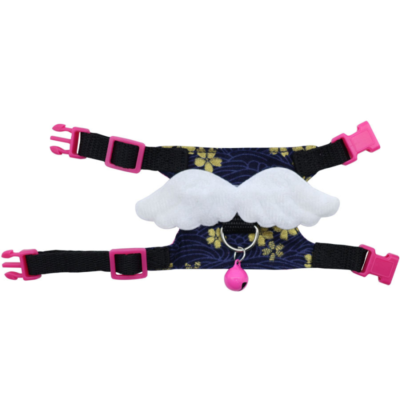 Kisállat mell-hám pórázzal – Denim, Totoro-kompatibilis