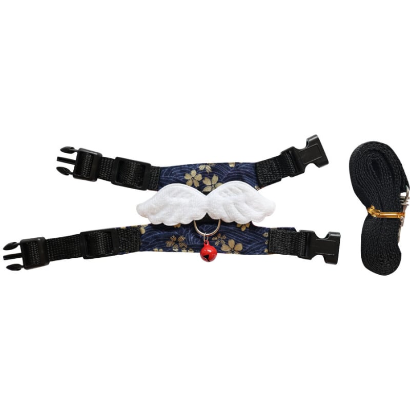 Kisállat mell-hám pórázzal – Denim, Totoro-kompatibilis