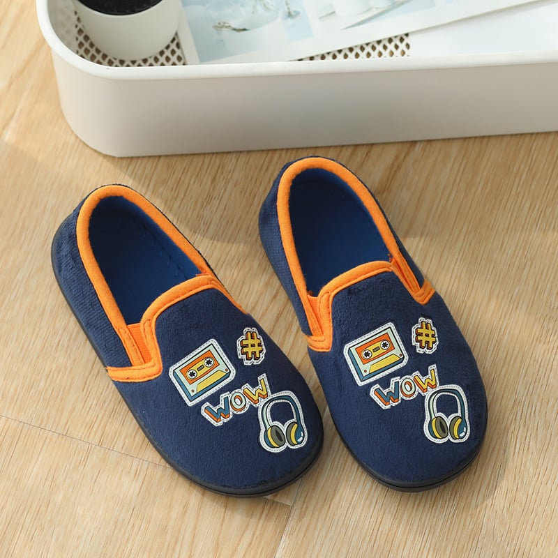 Papuci de interior pentru copii, stil desen animat, material din bumbac, unisex, pentru 4–6 ani, potrivite pentru iarnă, primăvară și toamnă