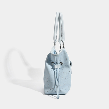 Tote torba s motivom zvijezda - Casual travel stil, platno, velika kapaciteta, uspravnog pravokutnog oblika, magnetsko zatvaranje