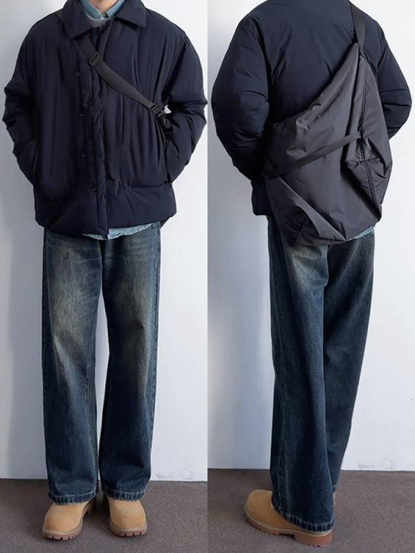 Blugi bărbați, croială dreaptă, denim, talie înaltă, închidere cu fermoar