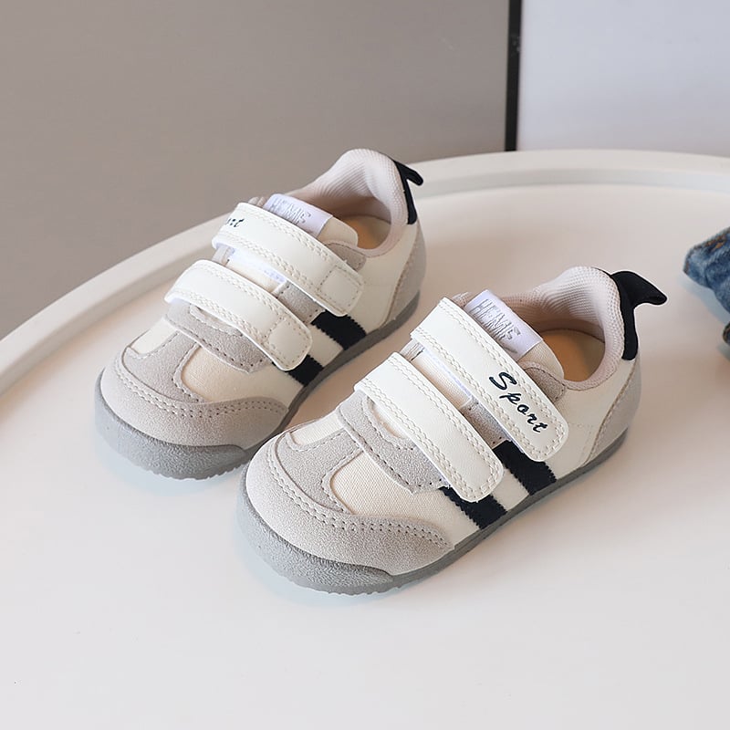 Pantofi copii din pânză, stil coreean - cu gleznă joasă, închidere Velcro, respirabili