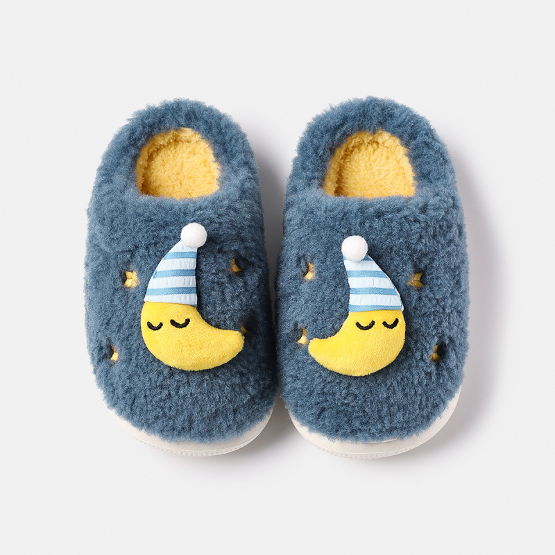 Happy Mary plišane dječje papuče, crtani uzorak, unisex, EVA potplat, zadržavaju toplinu za zimu, proljeće i jesen