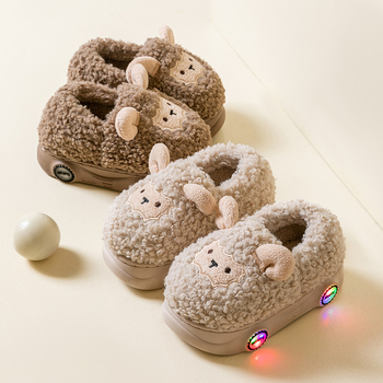 Papuci de interior pentru copii, model desen animat, talpă PVC groasă, toamnă-iarnă, 4–6 ani