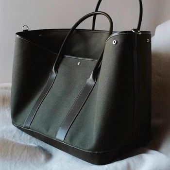 Geantă Tote din pânză pentru femei, capacitate mare, căptușeală PU, închidere magnetică, buzunar interior cu fermoar