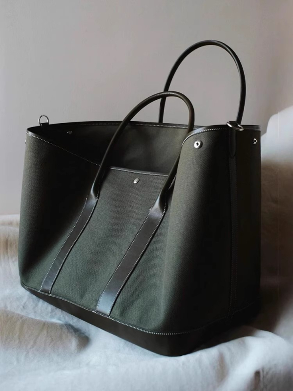Geantă Tote din pânză pentru femei, capacitate mare, căptușeală PU, închidere magnetică, buzunar interior cu fermoar