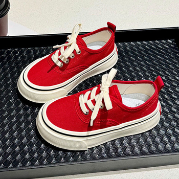 Adidași pentru copii din canvas, Slip-On, în stil coreean, talpă din cauciuc, de tip low-top, unisex, respirabili