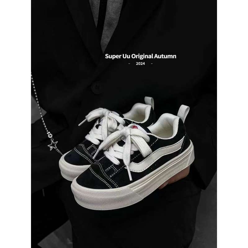 Sneakers pentru copii în stil coreean, mid-top, exterior din piele sintetică, talpă PU, anti-derapare, rezistenți la uzură