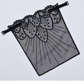 Top din dantelă fără bretele, decolteu în V, stil lejer; exterior: poliester filament, căptușeală: bumbac, lățime 25, vară 2023