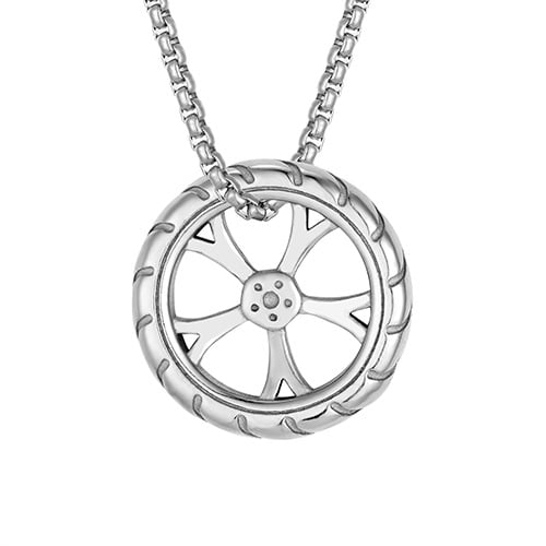 Колие от титановата стомана в стил Ins със геометрична висулка 38778, електроплатиране, лято 2024