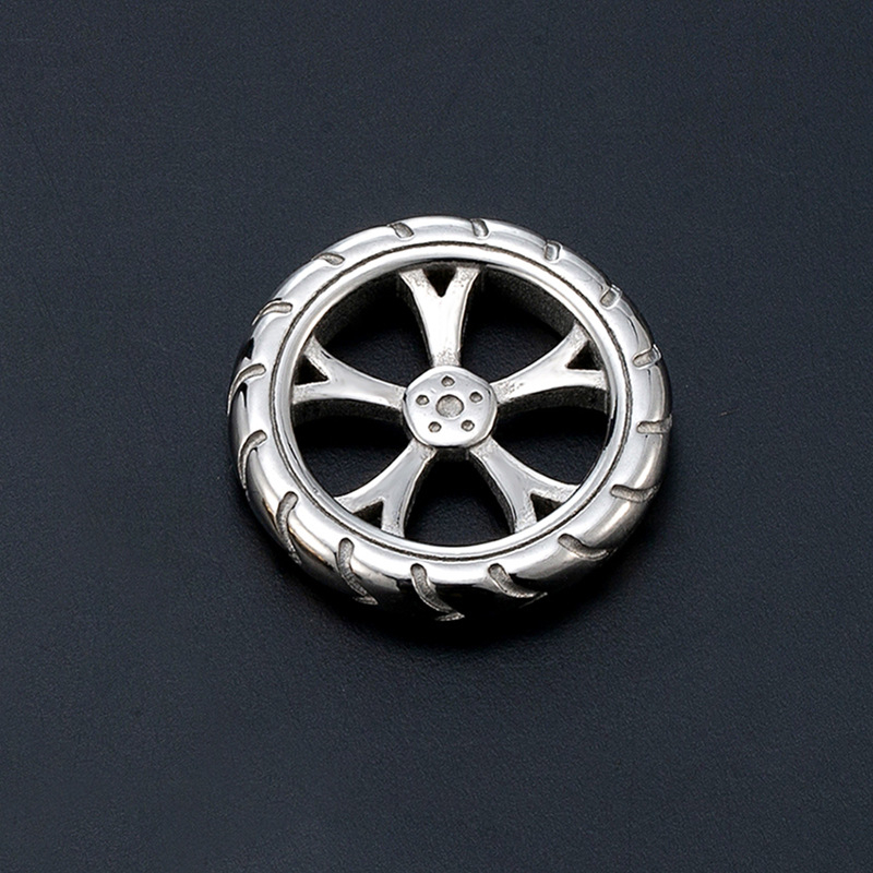 Колие от титановата стомана в стил Ins със геометрична висулка 38778, електроплатиране, лято 2024