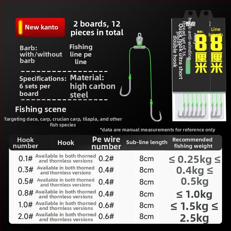 Двойна риболовна кука без шипове, обикновена кука за морски и сладководен риболов