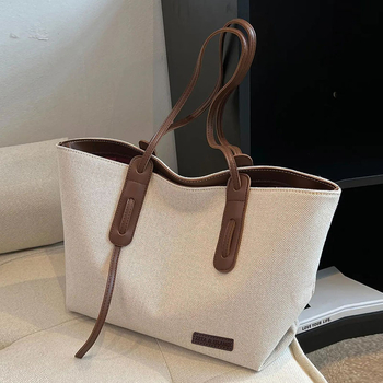 Tote torba od platna, casual stil, horizontalni kvadratni oblik, zatvarač, džep za telefon