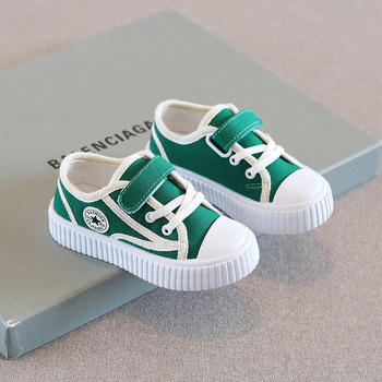Dječje platnene tenisice, unisex — Velcro kopčanje, prozračne, protuklizne, prugasti uzorak