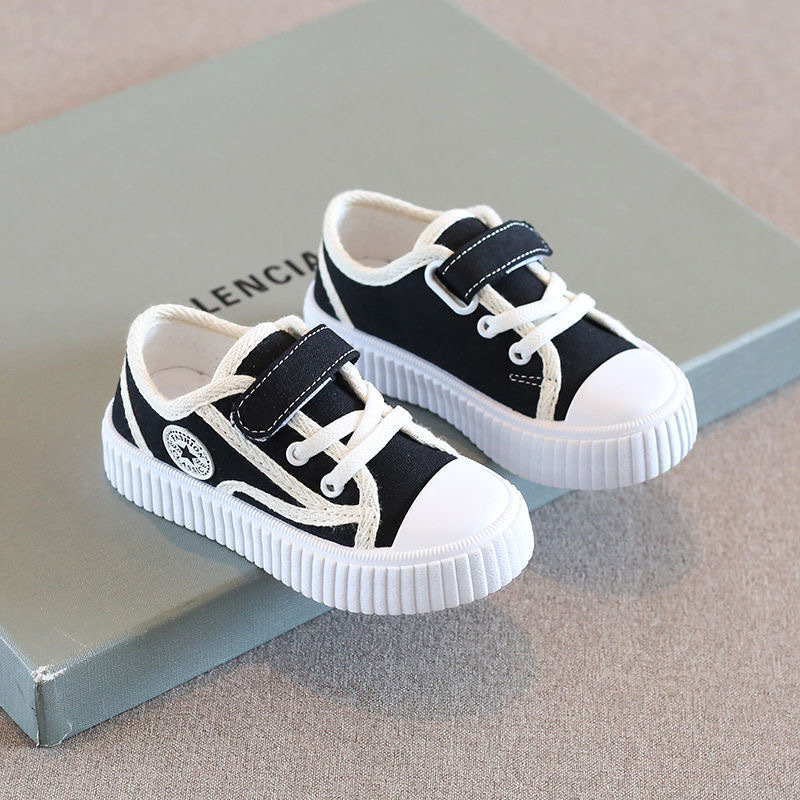 Dječje platnene tenisice, unisex — Velcro kopčanje, prozračne, protuklizne, prugasti uzorak