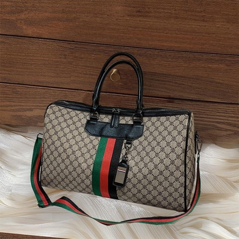 Putna torba za kratka putovanja, 36–55L, PU materijal, poliesterska podstava, geometrijski uzorak, unisex