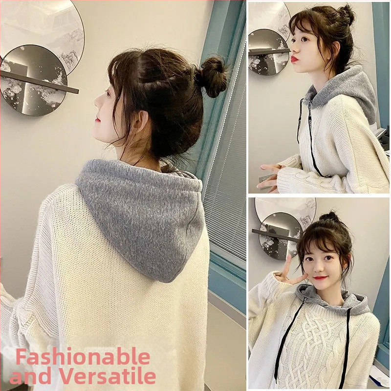 Guler fals cu glugă internă – bumbac, design intern cu glugă, primăvara 2025, origine: Xuzhou