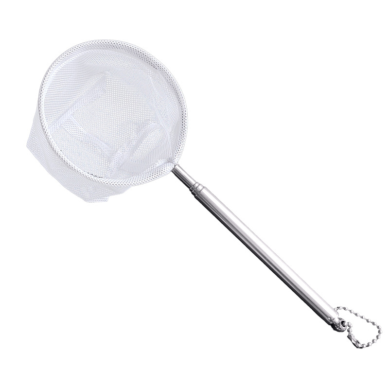 Rozsdamentes acélból készült teleszkópos akváriumi háló, sűrű hálóval, halak és teknősök számára