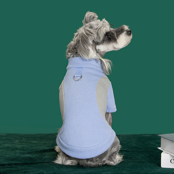 Jachetă de fleece pentru animale de companie (câini și pisici), toamnă-iarnă, patchwork călduros din catifea, stil hip-hop, îmbrăcăminte unisex pentru animale