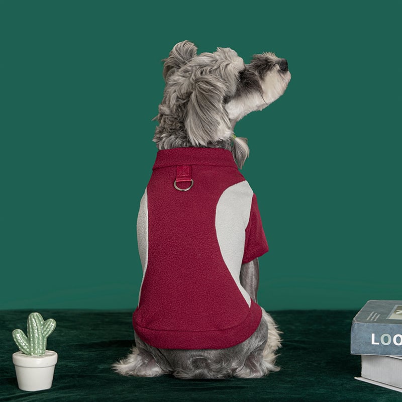 Jachetă de fleece pentru animale de companie (câini și pisici), toamnă-iarnă, patchwork călduros din catifea, stil hip-hop, îmbrăcăminte unisex pentru animale