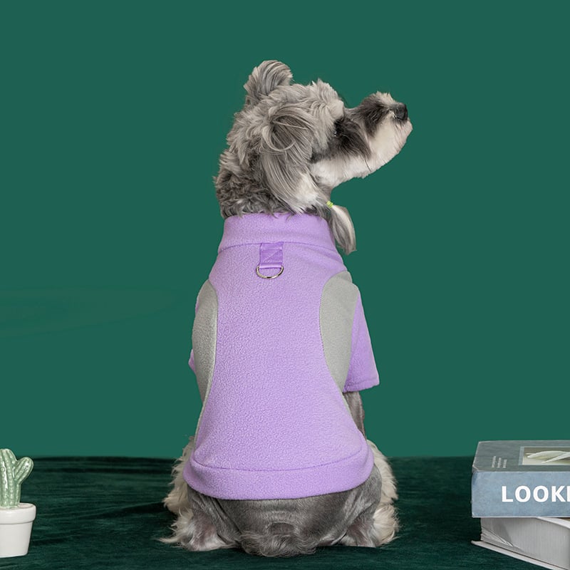 Jachetă de fleece pentru animale de companie (câini și pisici), toamnă-iarnă, patchwork călduros din catifea, stil hip-hop, îmbrăcăminte unisex pentru animale