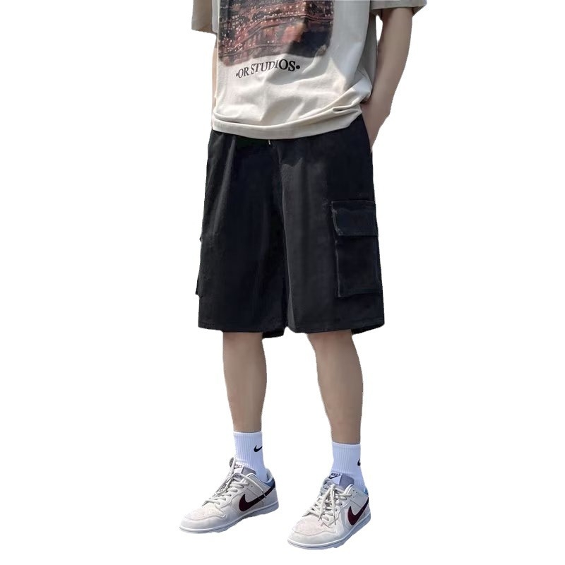 Ανδρικά σορτς τζιν, χαλαρή γραμμή, κορεατικού στυλ, 70% βαμβάκι