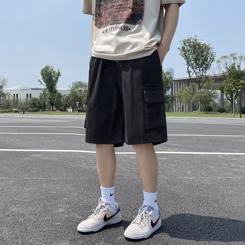 Ανδρικά σορτς τζιν, χαλαρή γραμμή, κορεατικού στυλ, 70% βαμβάκι