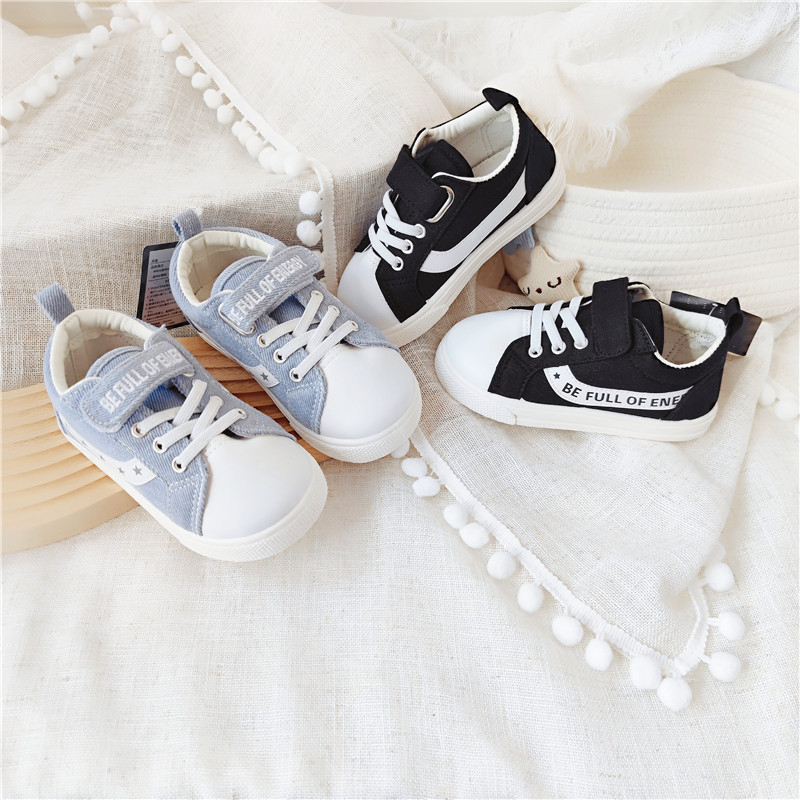 Adidași de copii din canvas cu Velcro – Unisex, pentru vârsta 4–6 ani, potriviți pentru primăvară, vară și toamnă