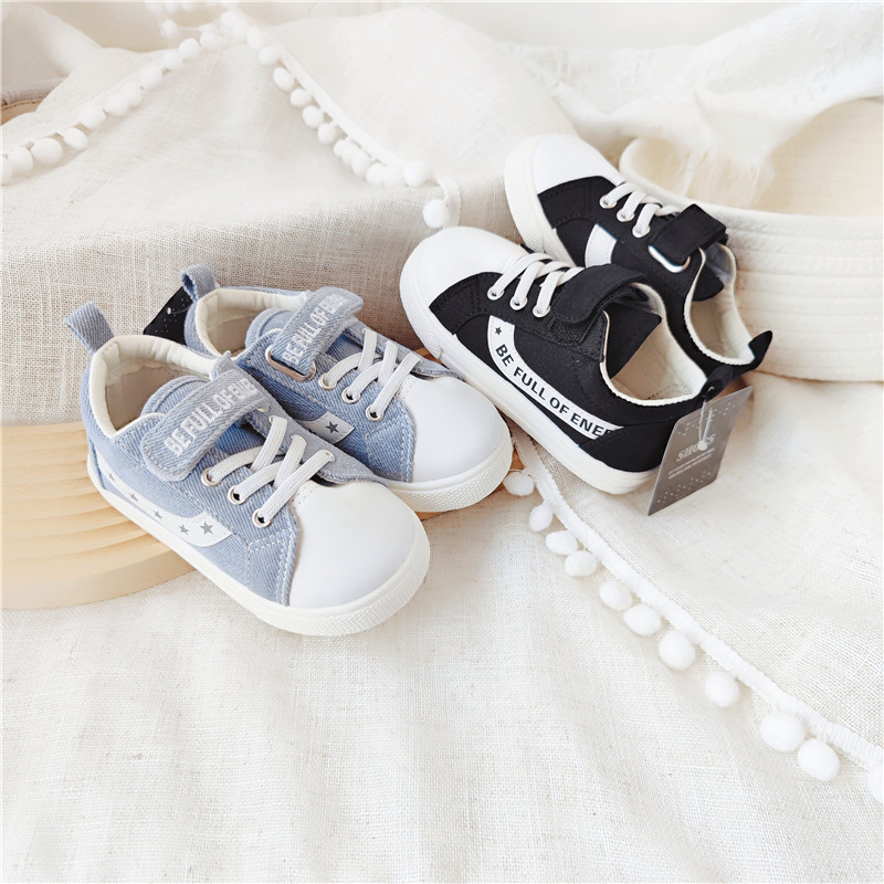 Adidași de copii din canvas cu Velcro – Unisex, pentru vârsta 4–6 ani, potriviți pentru primăvară, vară și toamnă