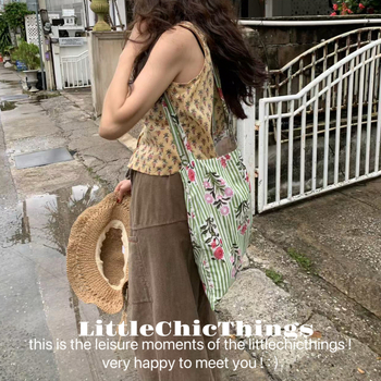 Geantă de umăr din pânză pentru femei, cu bretele duble, formă vertical pătrată, căptușeală din bumbac, buzunar exterior deschis