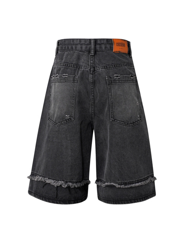 Τζιν με χαλαρή γραμμή, capri μήκος, μεσαία μέση, φερμουάρ, βαμβακερός ντένιμ