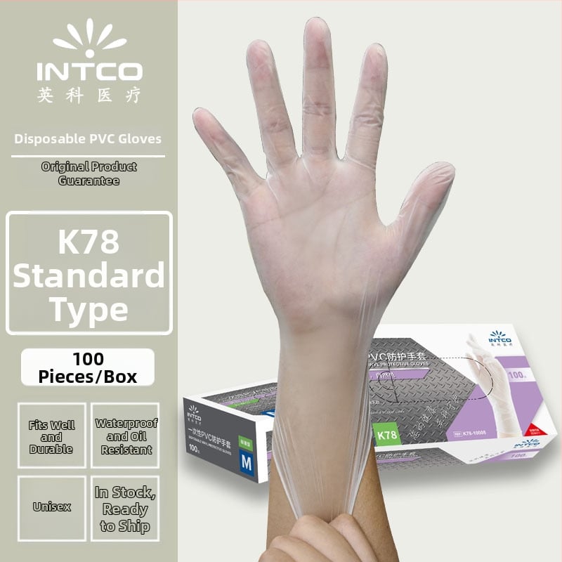 Yingke PVC γάντια μίας χρήσης για επεξεργασία τροφίμων και καθημερινή καθαριότητα, έγκριση Wanhuai μηχανής №20200001