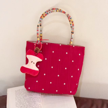 Ръчна чанта полиестер, хоризонтална квадратна форма, магнитно закопчаване, памучна подплата