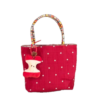 Ръчна чанта полиестер, хоризонтална квадратна форма, магнитно закопчаване, памучна подплата