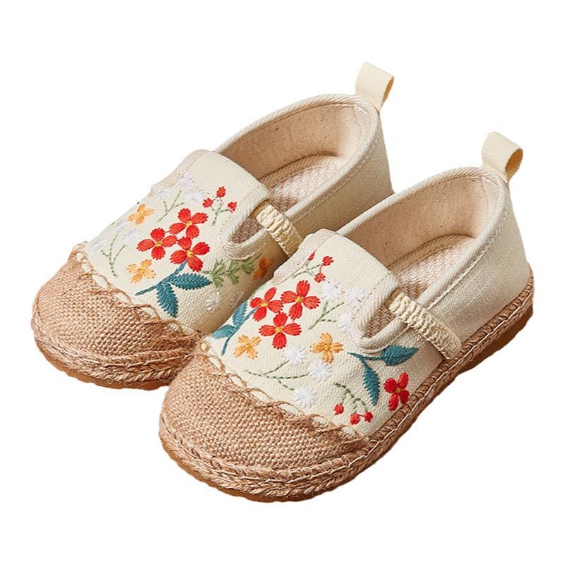 Dječje cipele od jacquard tkanine s izvezenim uzorkom, ribarskog stila, lagane, s protukliznom gumom, proljeće