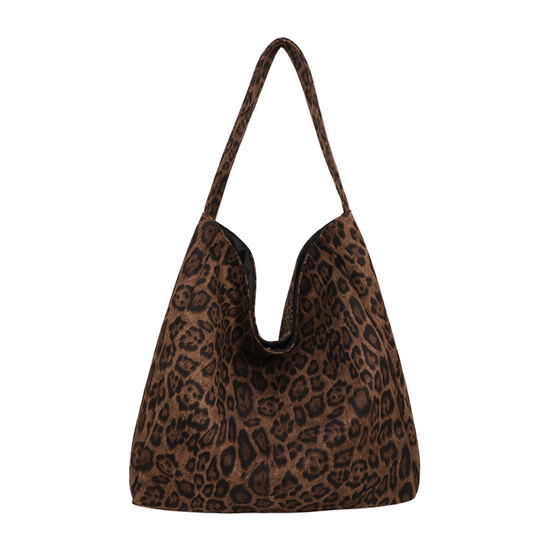 Ženska leopard torba Tote, velika kapaciteta, koža jelenskog velura, casual torba preko ramena, magnetno zatvaranje, unutarnja džep za telefon