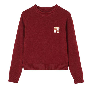 Sviter od ovčje vune, labav kroj, dugi rukavi, bez ovratnika, elegantan poslovni stil
