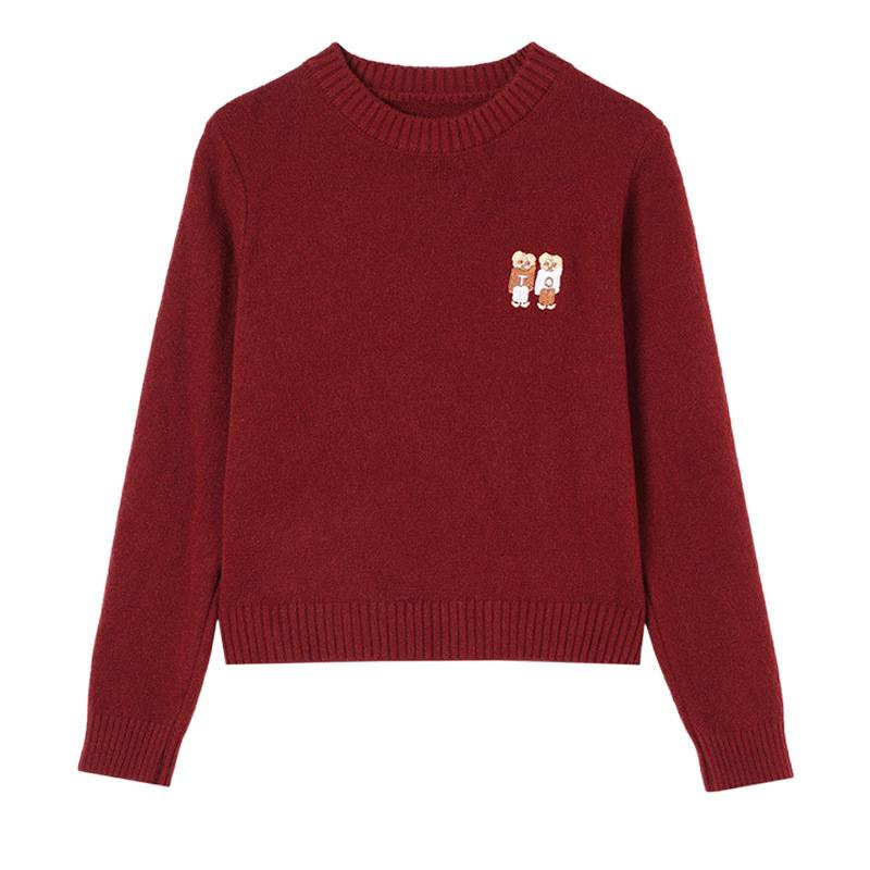 Sviter od ovčje vune, labav kroj, dugi rukavi, bez ovratnika, elegantan poslovni stil