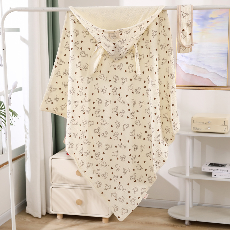 Swaddle Nayou Cotton, 100% pamuk crepe, Cartoon uzorak, za novorođenčad i djecu do 3 godine