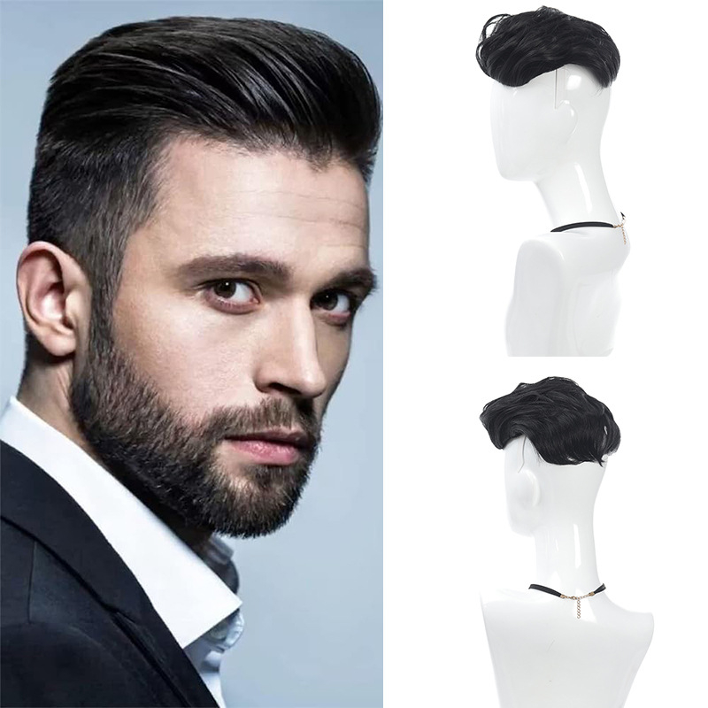Muški gornji komad kose Rabbit Wei, volumen sintetičke dlake otporne na toplinu, model Overhead Reissue Piece, konstrukcija mehanizam, nije pogodan za bojanje toplom bojom